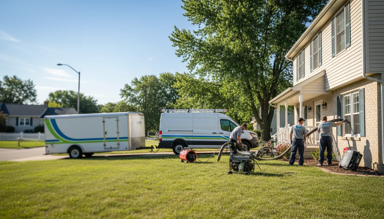 Flooded Basement Restoration And Cleanup With Repair in De Soto, WI near me